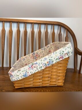 Longaberger 2002 Large Newspaper Magazine Basket Combo
